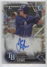 2016 Bowman Draft Chrome Pick Refractor /499 Josh Lowe Joshua #CDA-JL Auto 2x4