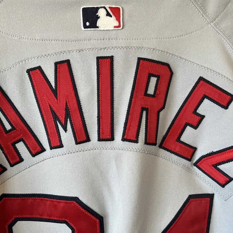 Authentic Manny Ramirez Russell Boston Red Sox Jersey Mens 44 Sewn Gray USA - Image 3 of 4