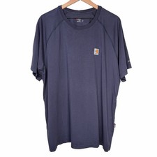 Carhartt FR Force Flame Resistant FR T Shirt Mens XL CAT 1 NFPA 2112 Navy Blue