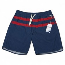 NEW Fair Harbor Anchor Trunks Navy  Red Swimwear Men  s Size Large Board Shorts