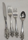 Wallace Grande Baroque Sterling Silver Flatware, 4-piece set Flower Pattern