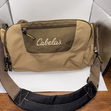 Cabelas Catch All Gear Bag Weather Resistant Tan Polyester 6 Pocket Hunting Fish