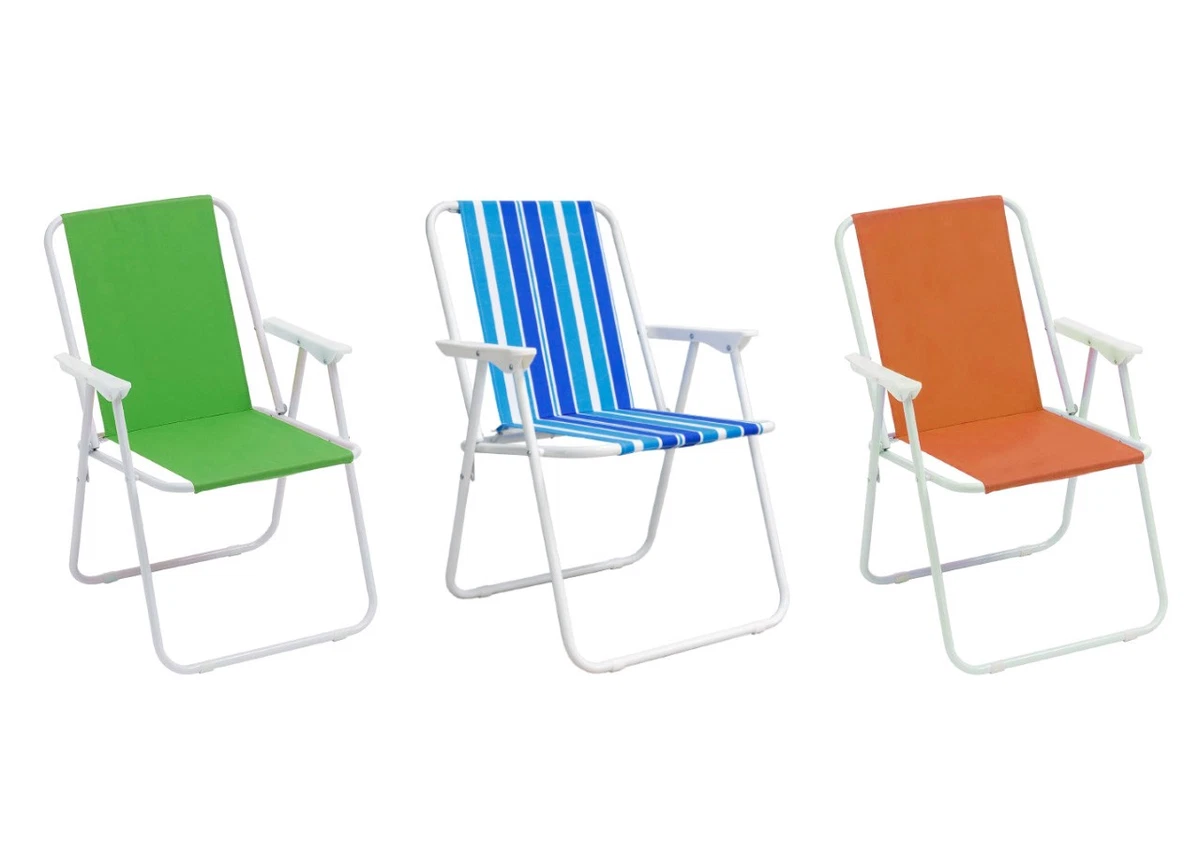 Oxfort Sedia Pieghevole Da Campeggio E Giardino - Struttura In Acciaio, Colore Lime, Dimensioni 53x46x74 Cm