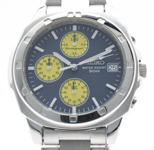 ▶️[MINT NOS] SEIKO Cronografo V657-9010 Vintage 2001 Blu/Giallo dal Giappone