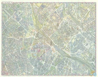 Essen Bild Vogelperspektive Stadtplan #47 Hermann Bollmann Bildkart 1964 Landkarte