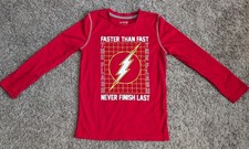 Boys Size 7 The FLASH Long Sleeve Athletic Shirt EUC