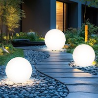 Kugellampe AußEnleuchte Gartenlampe Led Leuchtkugel Terrassenleuchte Weiß 3X