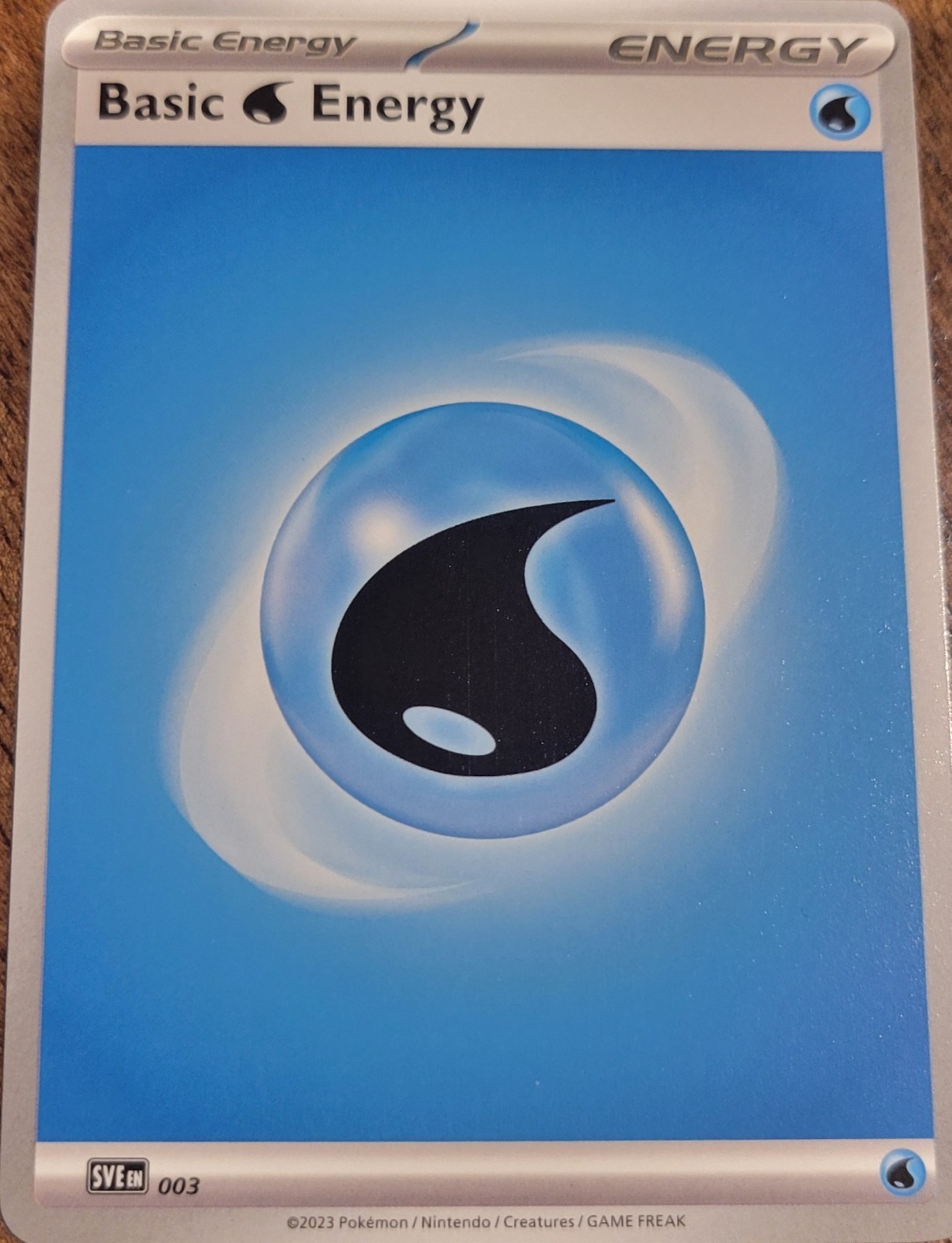 Pokemon Crimp Error Card Water Basic Energy SVE 003
