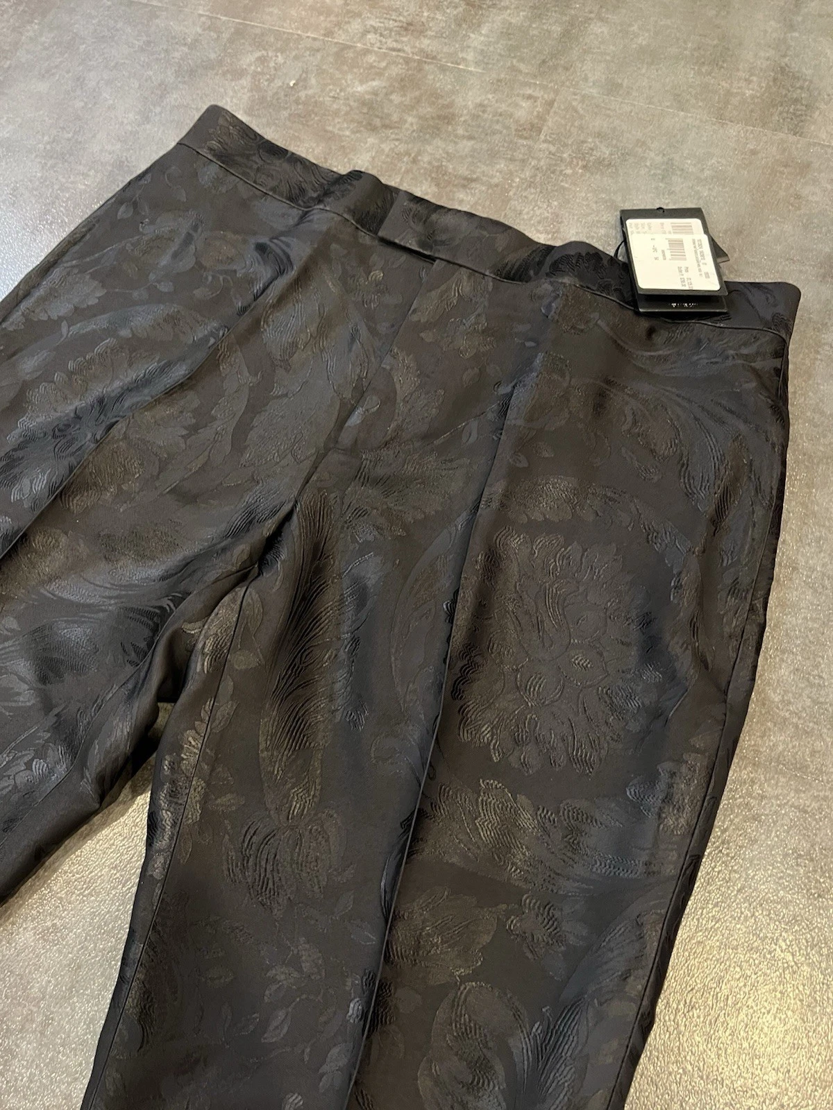 Versace Nero Inform Pantalone Uomo Vestito Pantaloni Orig. 1125$ Made In Italy IT 52 US 36