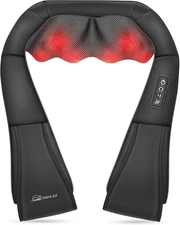 Snailax Shiatsu Neck Massager w/Heat, Shoulder,  neck and back NEW w/car adapter