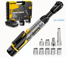 38 Cordless Ratchet Wrench Set 12v 80n.m 2 Batteries 6 Sockets 38 Cordless Ratchet Wrench Set 12v 80n.m 2 Batteries 6 Sockets