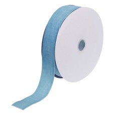 Velvet Ribbon 1 1/2 Inch x 10 Yard Single Face Spool Silky for DIY Sky Blue