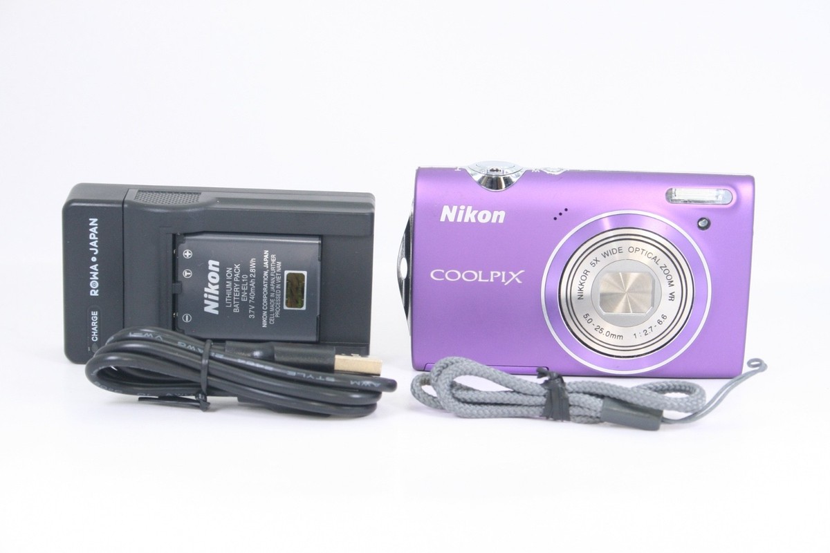 Nikon COOLPIX S5100 Digital Camera - Purple [NEAR MINT] FREE
