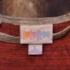 LuLaRoe Women s L Regular Red/Gray Colorblock...