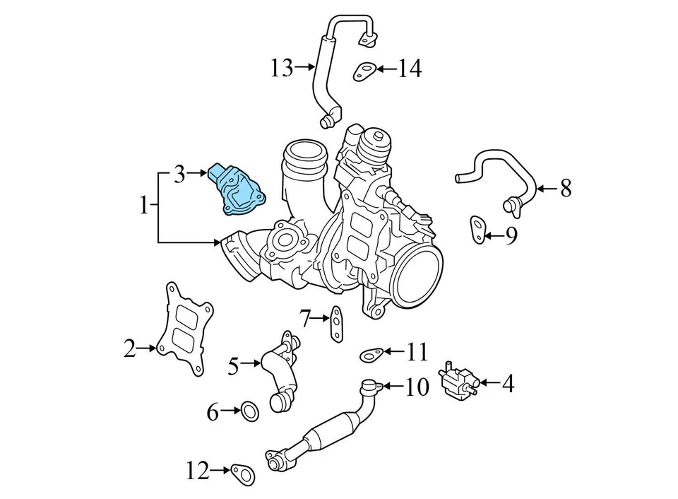 2017 - 2020 2022 - 2024 奥迪 RS3 - 涡轮换流器 / 切断阀 06H145710J — 第 4/4 张图片