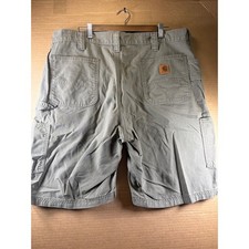 Carhartt Carpenter Shorts Mens 38 Tan B147 LBR Original Fit Cotton Canvas Work