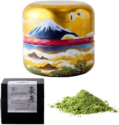 Premium Organic Matcha 55g Ceremonial Grade 20th Gen Master Mt.Fuji Tin Kyoto