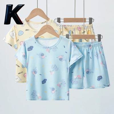 2 Stück Sommer Kinder bequeme und vielseitige süße Kurzarm Shorts Se