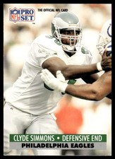 1991 Pro Set #258 Clyde Simmons - Philadelphia Eagles