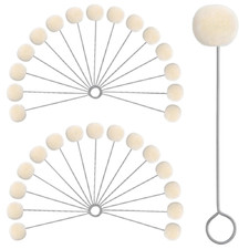 30Pcs Wool Daubers Ball Brush, Leather Dye Tool with Metal Handle Wool Daubers f