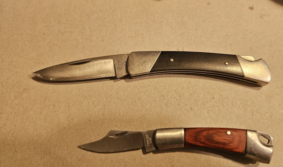 Vintage BUCK USA 501 Pocket Knife SCRIPT Pre Date Code Micarta Handle + 1 - Image 3 of 4