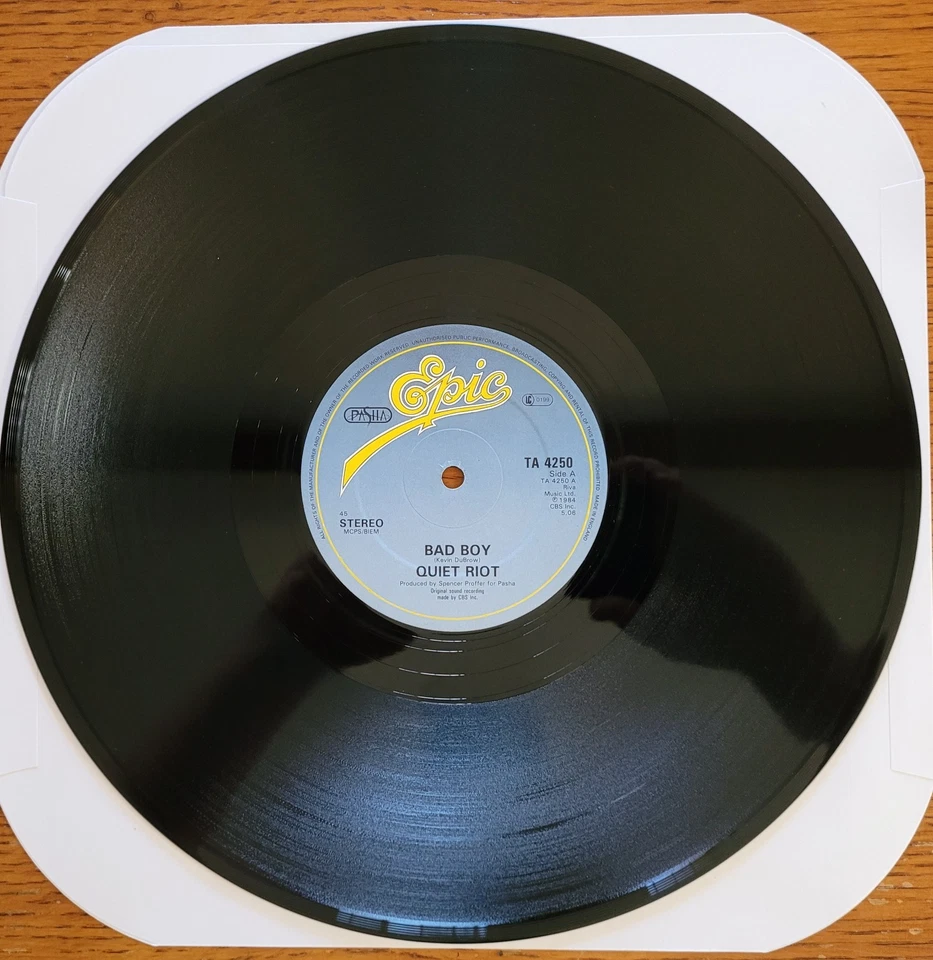Quiet Riot Bad Boy Mental Health Live Slick Black Catillac 12" UK Press 1984 VG+ - Image 3 of 4