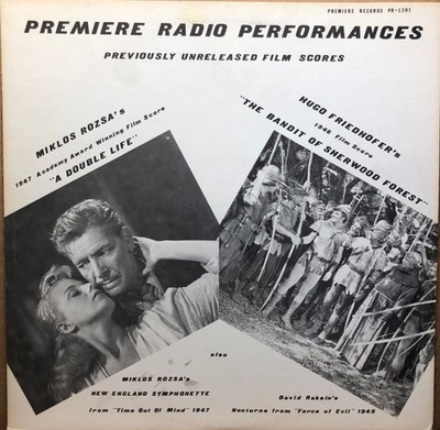 Premiere Radio Symphony Orchestra, Premiere Radio Performances, (LP, Comp), NM o