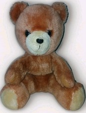 Vintage 1977 Dankin 10" Teddy Bear - Plush - Stuffed Brown Korea - Latching Paws