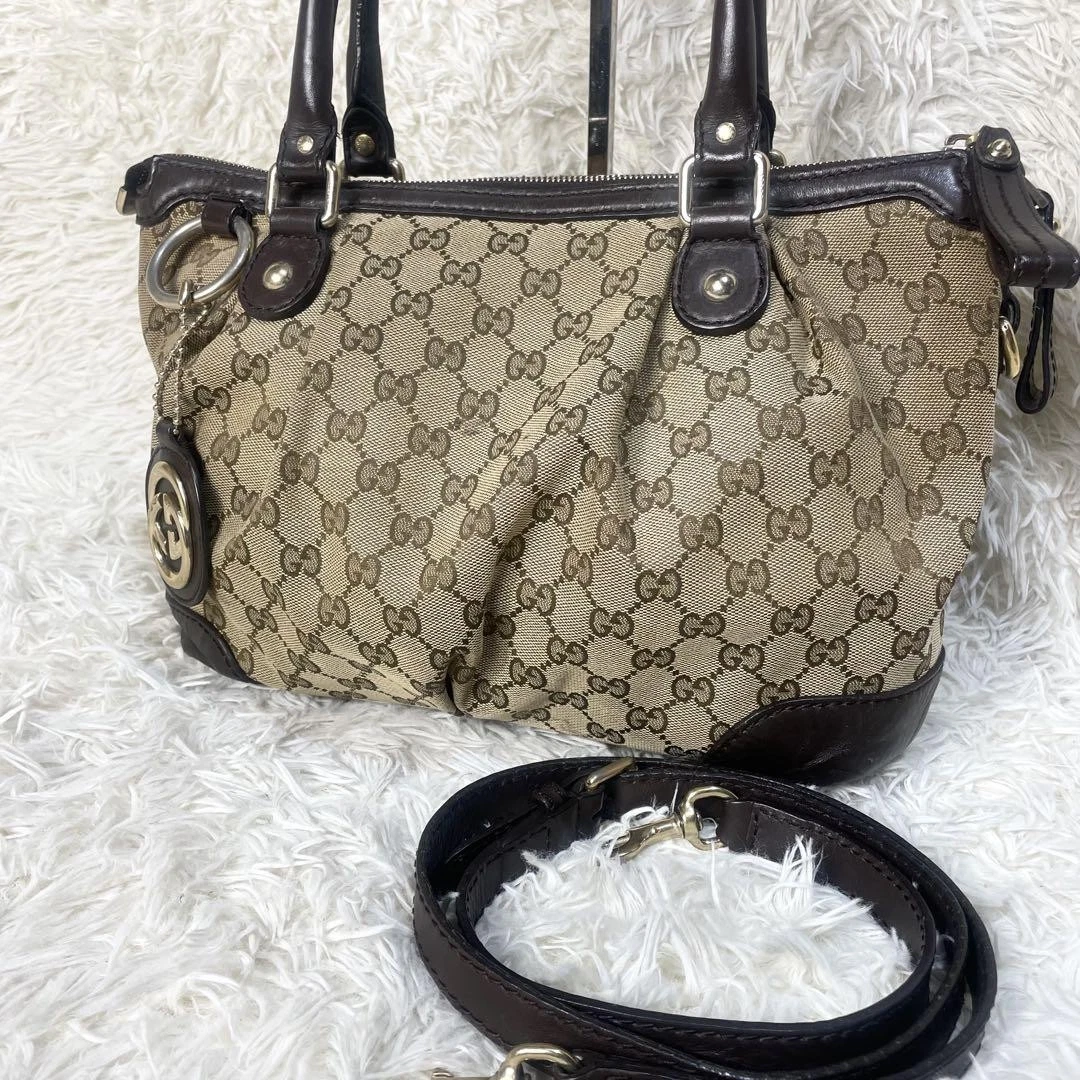 Sac à main bandoulière GUCCI 2 voies toile Sookie #PG5DTV