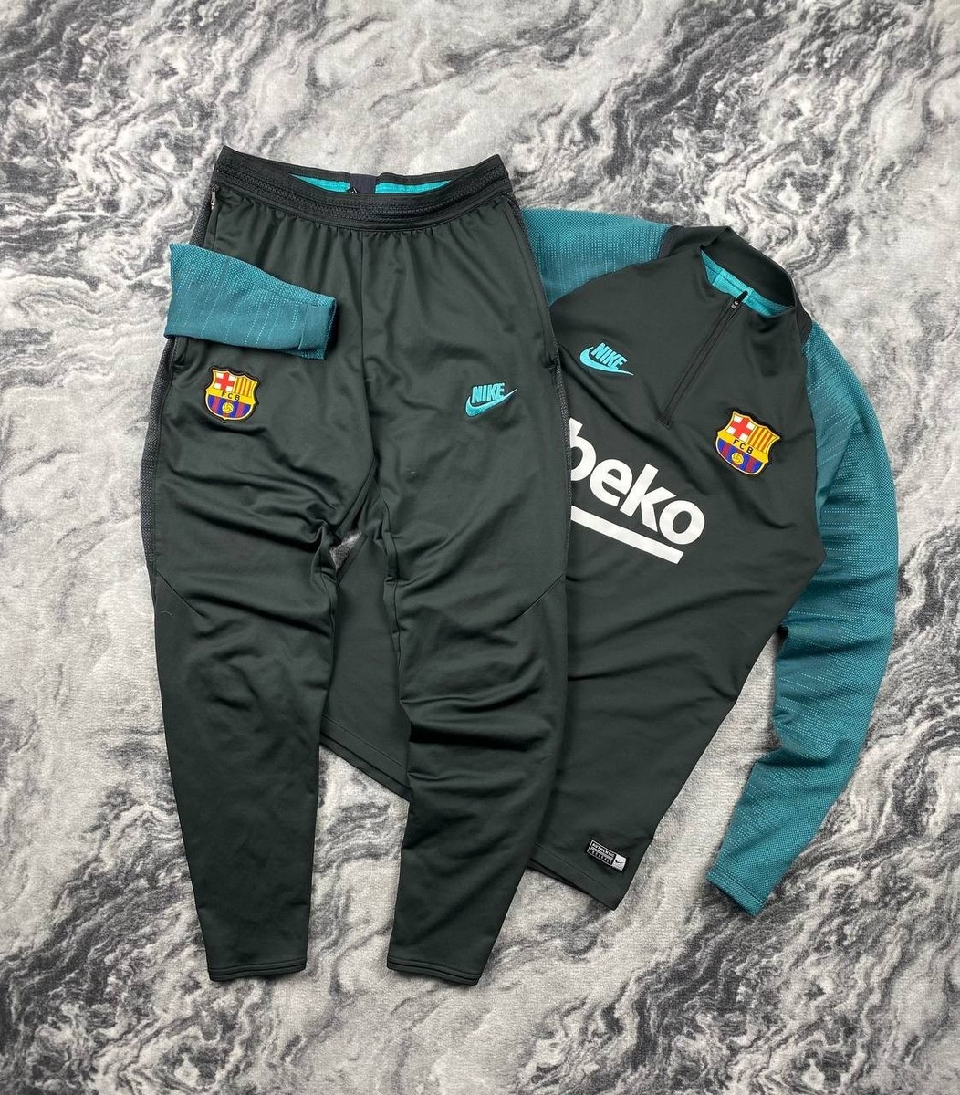 Nike Barcelona 1/4 Zip Tracksuit 2019 2020 Drill Top And Pants Men