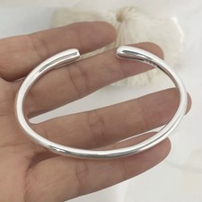 Solid 925 Sterling Silver Metal Bracelet for Women Men Vintage Handmade UK