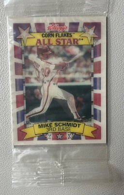 1992 Kellogg's CORN FLAKES ALL STAR 3-D CARD MIKE SCHMIDT - PHILLIES - SEALED!