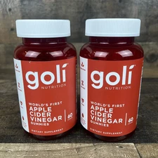 Goli Nutrition Apple Cider Vinegar 60 Gummies - 2 Pack - Best By 04/2027