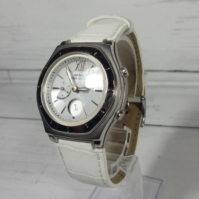 Casio Wave Ceptor Solar Quartz White Dial Women Wristwatch