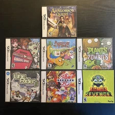 Lot Of 7 Nintendo DS Game Cases + Manuals/inserts Only NO GAMES