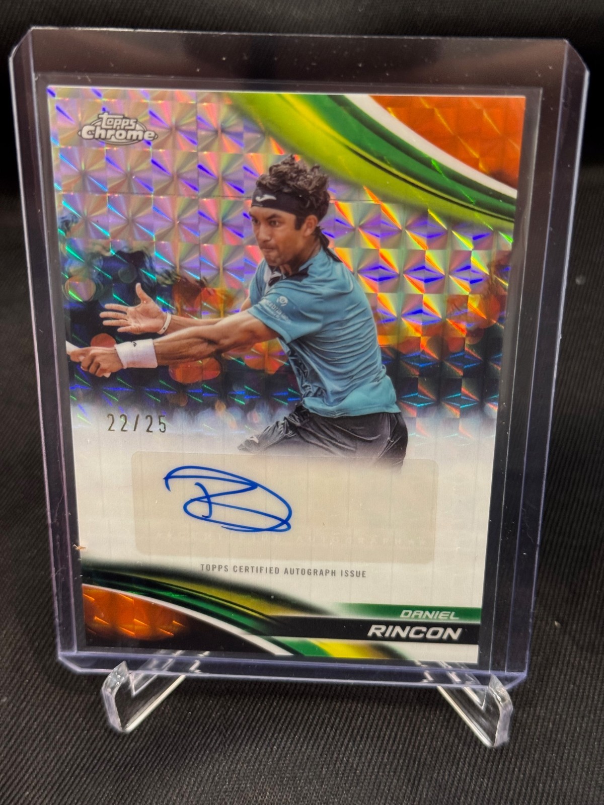 2025 Topps Chrome Daniel Rincon Auto I Orange Geometric Refractor #22/25