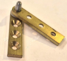 Brass centre strap hinge antique furniture sideboard cabinet credenza door 51mm.