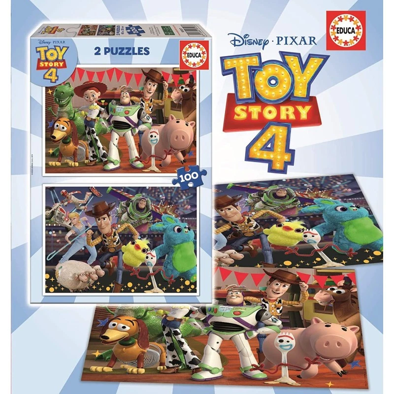 Puzzle - Toy Story 4 - Disney - 2 modèles de 100 pièces - Enfant dès 6 ans - Photo 3/3