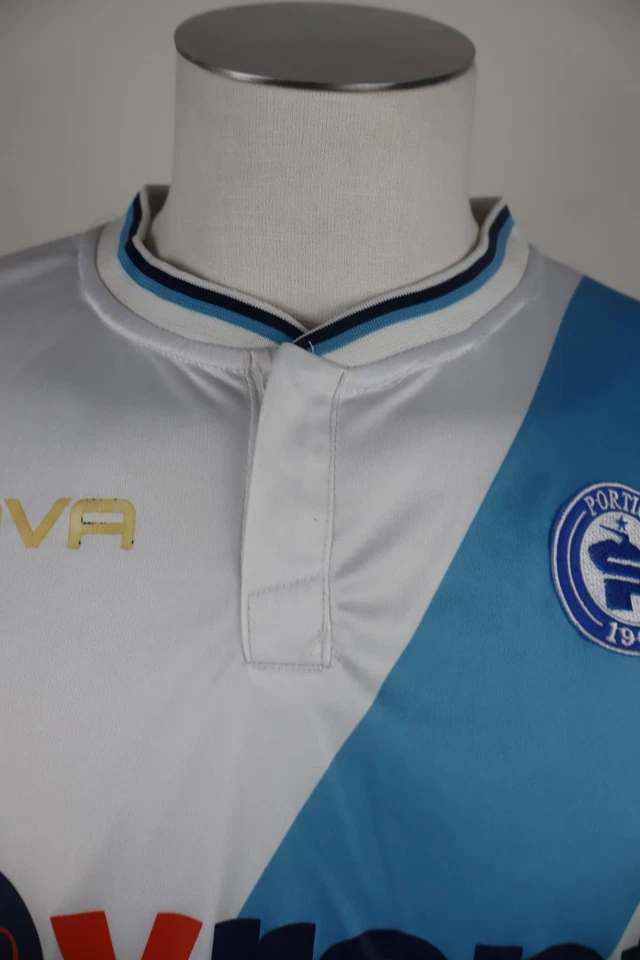 GIVOVA PORTICI N 14 MAGLIA CALCIO UOMO Tg L SOCCER JERSEY VINTAGE INDOSSATA - Immagine 2 di 4