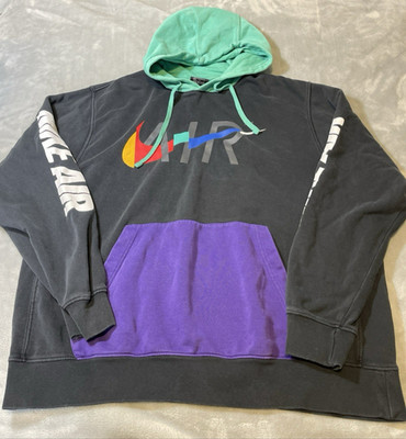 Nike Air Hoodie Men XL Black Multicolor Y2K Game Changer Vintage