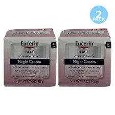 Eucerin Q10 Revitalize Night Cream for All Skin Types 2 pack New
