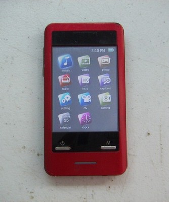 Coby MP828-8G (8GB) Digital Media MP3 Player Red. Works great. Good condition