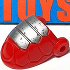 Vtg TMNT Muta Force Robomatic Raphael PLATED PAD shoulder red guard part B
