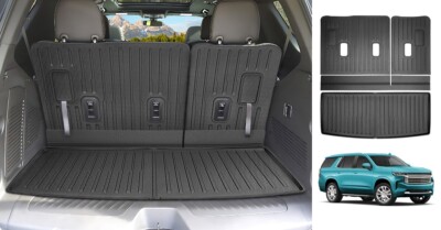 Trunk Mat with Backrest Mat All Weather for 22-25 Chevrolet Tahoe/GMC Yukon