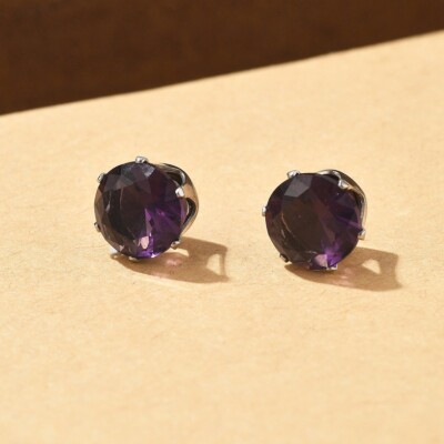 Men Women Stainless Steel Magnetic Stud Earrings Non-Piercing Cubic Zirconia E39