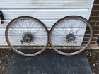 TANDEM WHEEL SET Exceltoo Drum Brake Hubs Mercian Hand built Vintage Weinmann