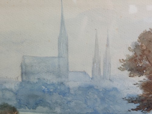 Marks Metz Temple Garrison Watercolour Albert Marks - Picture 3 of 6