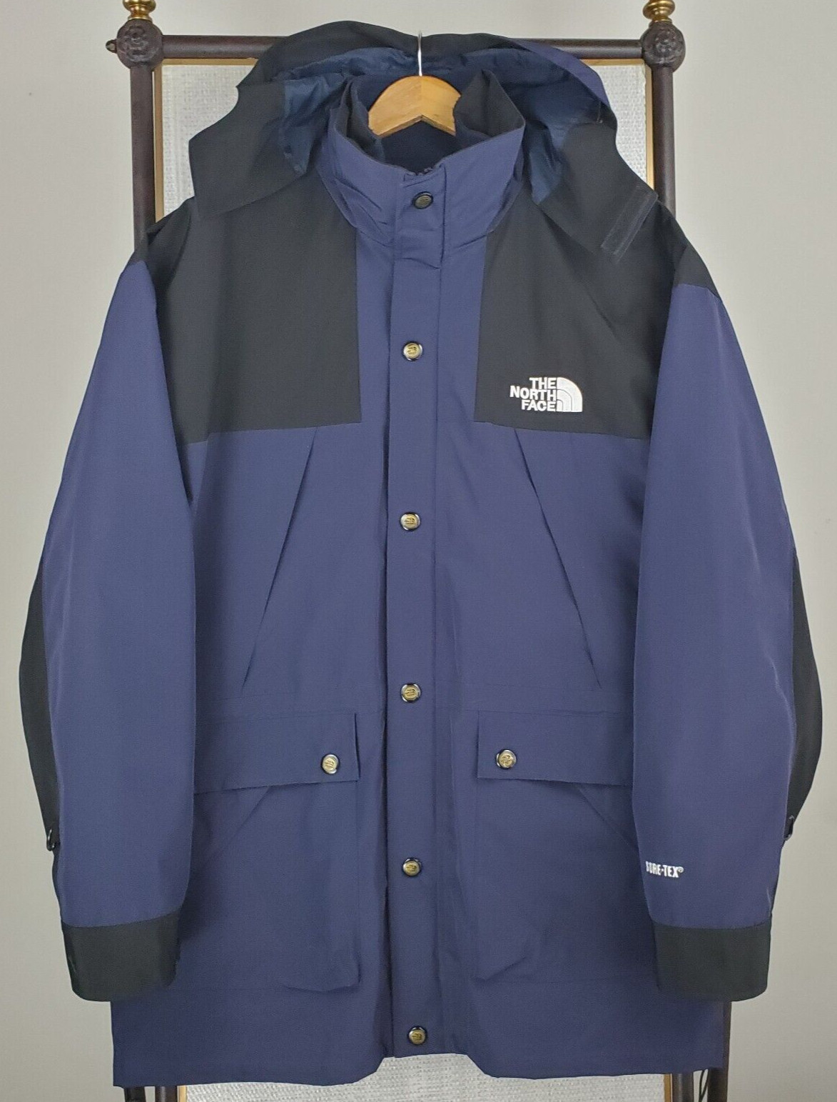 VTG NORTH FACE Size 2XL Mens 3 in 1 Gore-Tex Triclimate Jacket Coat Blue Hooded image 7