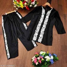 Rayon Embroidered Co-ord set For women and girls top and bottom