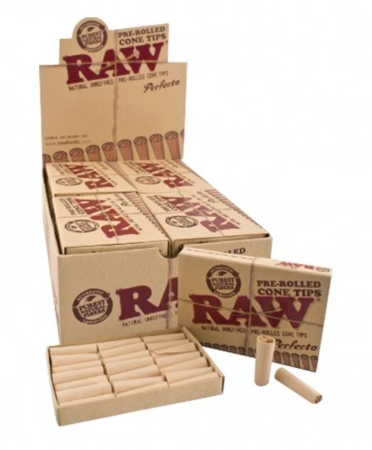 RAW Perfecto Pre Rolled Cone Tips - Full Box, 1's, 5's, 10's